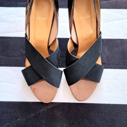 Rollini vintage brown patent leather pumps sz39 like new