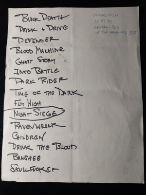 Brocas Helm Up The Hammers XIV 2019 official concert setlist