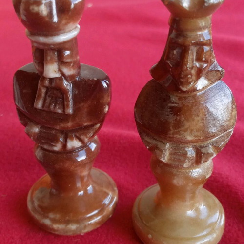 Handmade vintage onyx chess