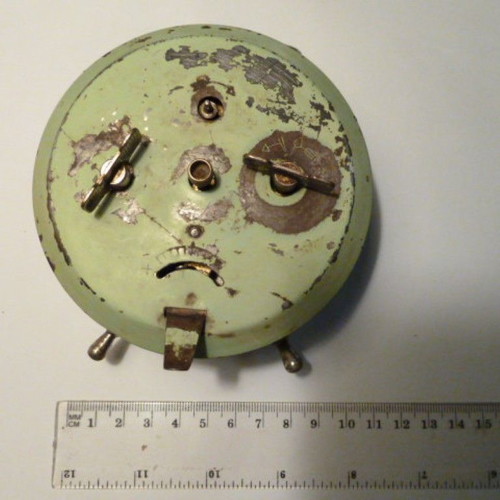 Old German alarm clock used