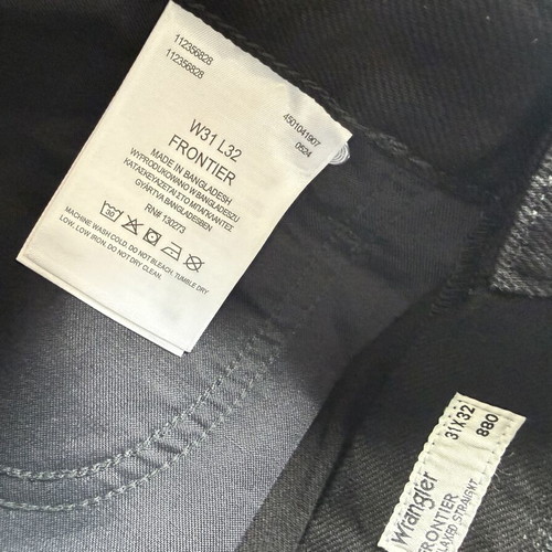 Wrangler Jeans new men's pants black and gray cotton