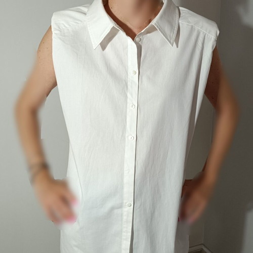 Rut & Circle Lovisa White Cotton Padded Shirt M New
