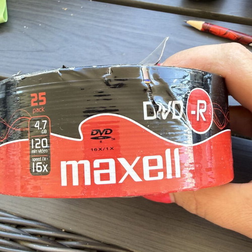 Maxell DVD-R pack of 25 new, 4.7 GB, 16x speed