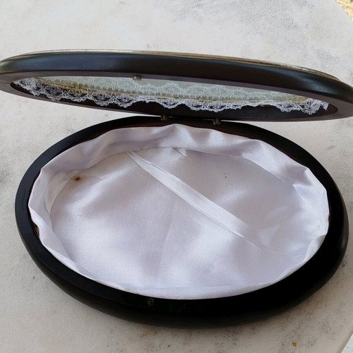 Stefanothiki new handmade wood and satin box with rhinestones