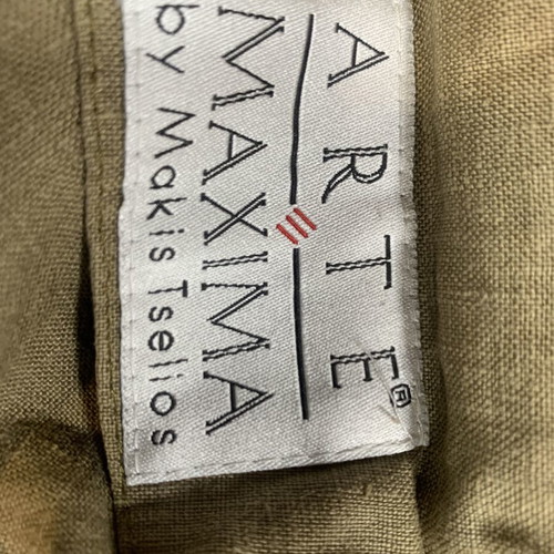 Makis Tselios women's linen jacket, khaki, size XXL