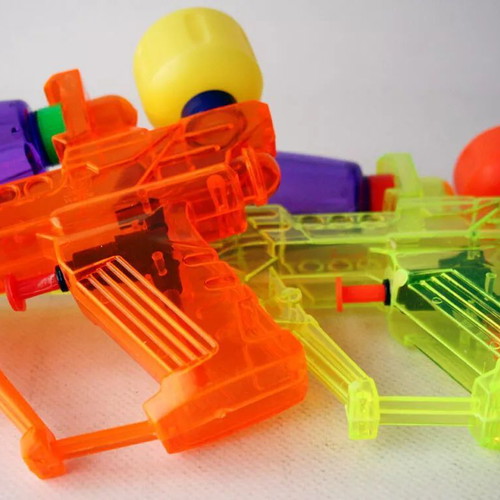 Old water guns 22cm from 1990s, set of 2