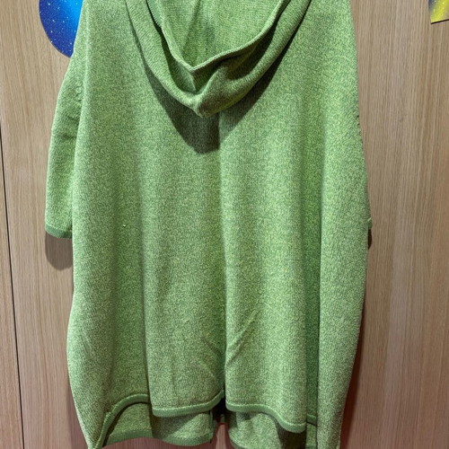 Ulla Popken cardigan used, spring, with hood and pockets, green, size 9XL