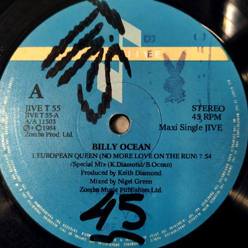 Billy Ocean European Queen 12'' Vinyl Maxi Single used, electronic disco funk