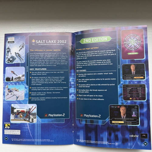 PS2 Booklet video games catalogue like new