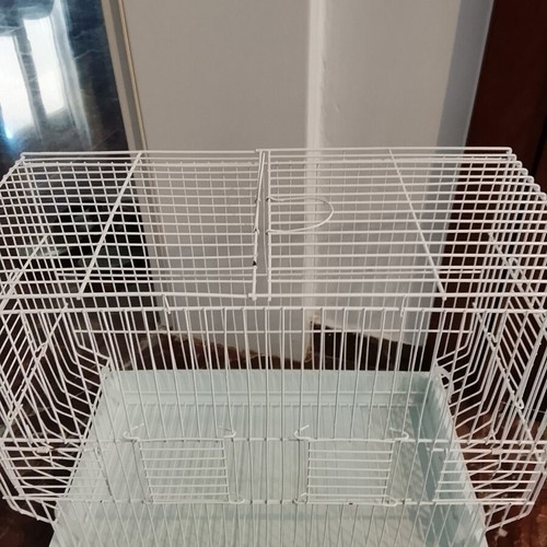 Large bird cage used, metal 47×23×38 cm