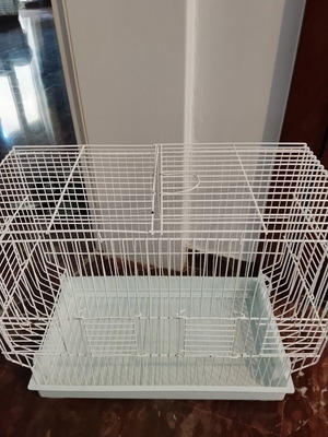 Large bird cage used, metal 47×23×38 cm