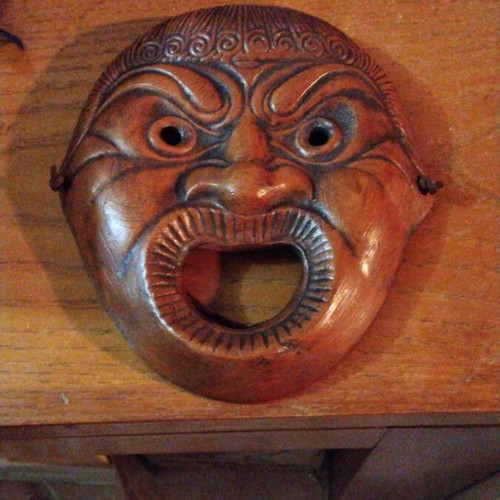Bronze Ancient Greek Comedy Theater Mask like new