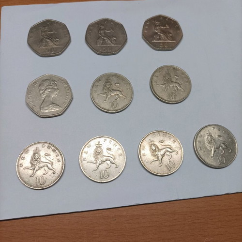 Great Britain Coins Used, Lot of 38 Pieces