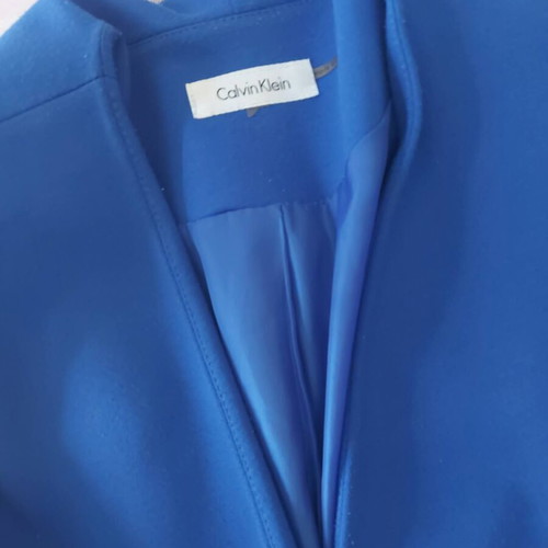 Calvin Klein colorblock coat jacket in royal blue and black, like new