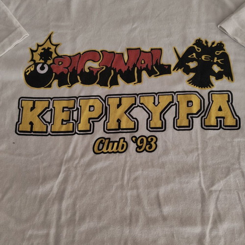AEK Original Kerkyra Club '93 vintage T-shirt, size XL