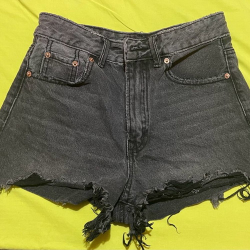 Stradivarius vintage denim shorts used, gray, size 34