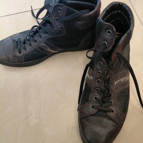 Tod's men's boots used, brown, made in Italy