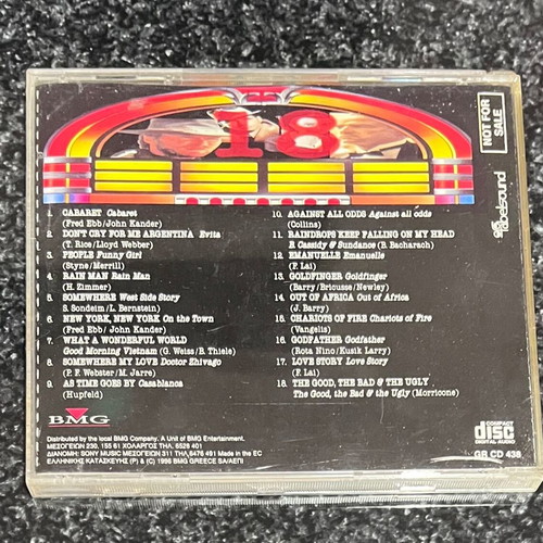 CD 18 Hits of Hollywood like new, slight cover wear