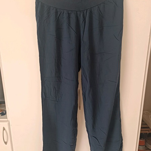 Women's satin pants used, blue, size M