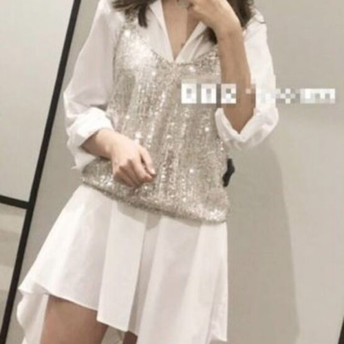 Zara shirt dress white size L like new