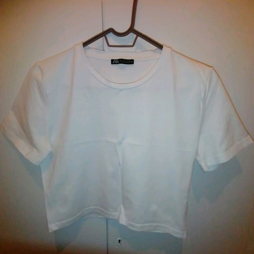 Zara short-sleeve all white shirt like new, size L