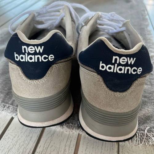 New Balance men's sneakers used, beige and blue