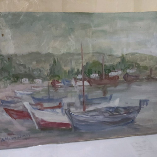 Watercolors by D. Pontikoulis used, theme Thasos, 2 artworks