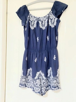 Anel short jumpsuit blue summer wear M like new