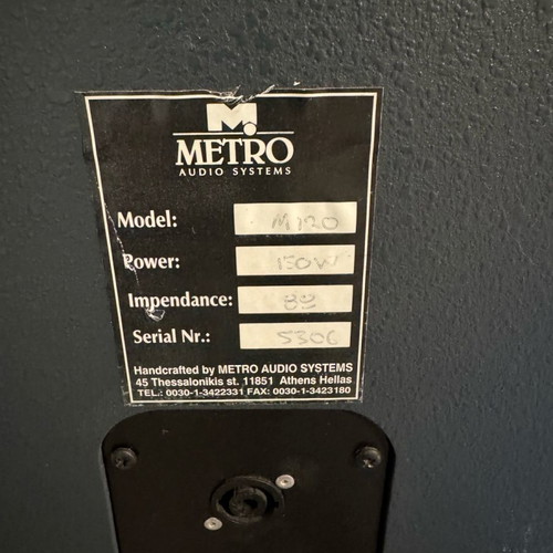 Metro audio system speakers used, professional