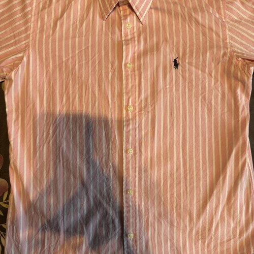 Polo Ralph Lauren women's shirt medium slim fit pink stripes like new
