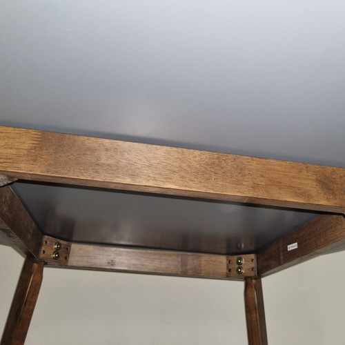 Lucille dining set gray/walnut with 4 Sammy chairs gray/walnut like new