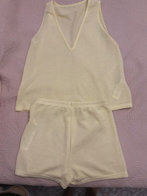 Women's beachwear set, yellow, size M