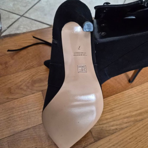 Kalogirou Black Suede Ankle Boots New Size 37