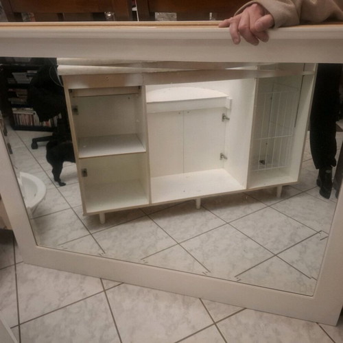 Bathroom cabinet with marble and Ideal Standard sink used, 160x186x61 cm