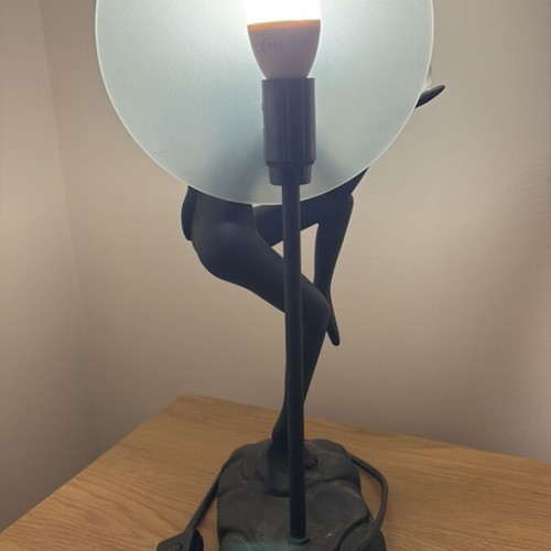 Art Deco table lamp silhouette figure like new