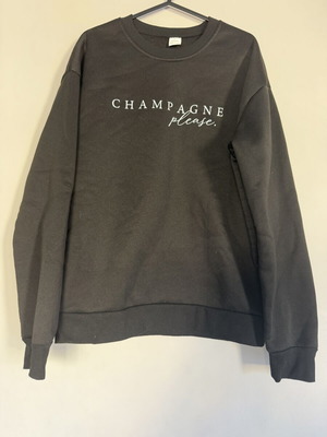 Black sweatshirt Champagne Please size S new