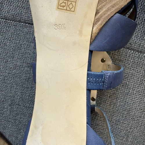 Guess women's leather high heels like new, size 39.5, blue