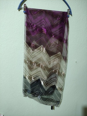 Azade women's scarf like new, multicolored, 37x163 cm