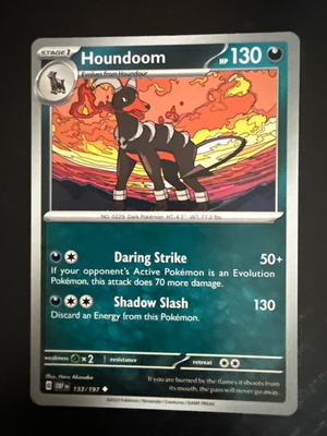 Pokémon card HOUNDOOM 133/197 used