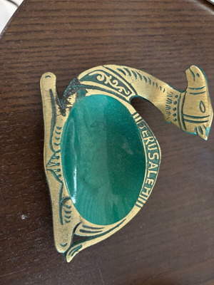 Vintage brass camel ashtray like new, Jerusalem