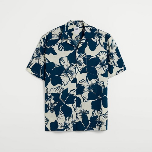 Zara short sleeve blue shirt brand new, size M