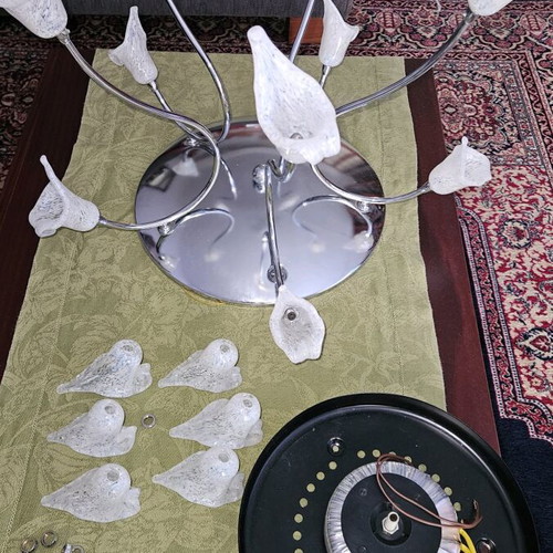 Ceiling light 10-light with Led bulbs like new