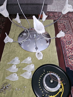Ceiling light 10-light with Led bulbs like new