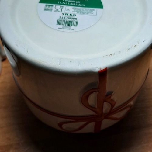 Ceramic box used by Vicko for various items