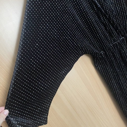 Pull & Bear dress XS black velvet with metallic thread, like new