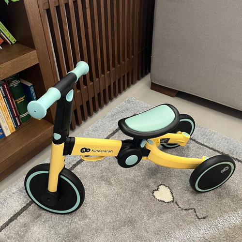 Kinderkraft 4 Trike foldable 3-in-1 for 1-5 years sunflower blue like new