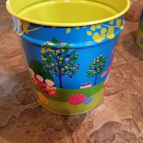 Metal buckets pack of 2 new for kids room storage