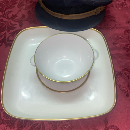 OA era Onassis ownership items used, pilot hat and porcelain