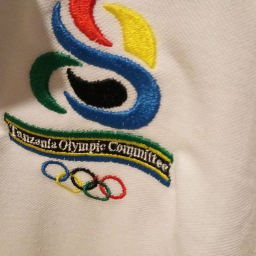 Collectible white men's polo shirt new, size L