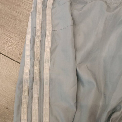 Adidas vintage track pants ice blue with white stripes, used